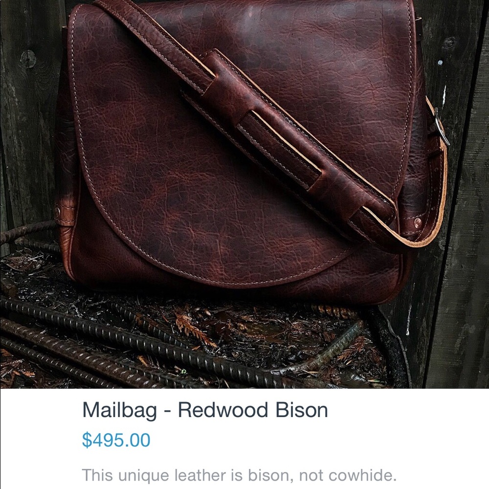Stickman leather messenger bag